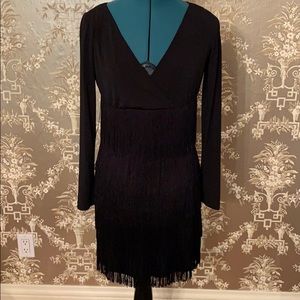 Black Fringe Dress